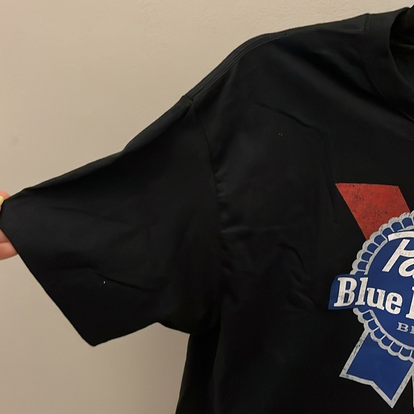Pabst Blue Ribbon Beer Tee Shirt American Needle Size Large Black - Picture 4 of 5